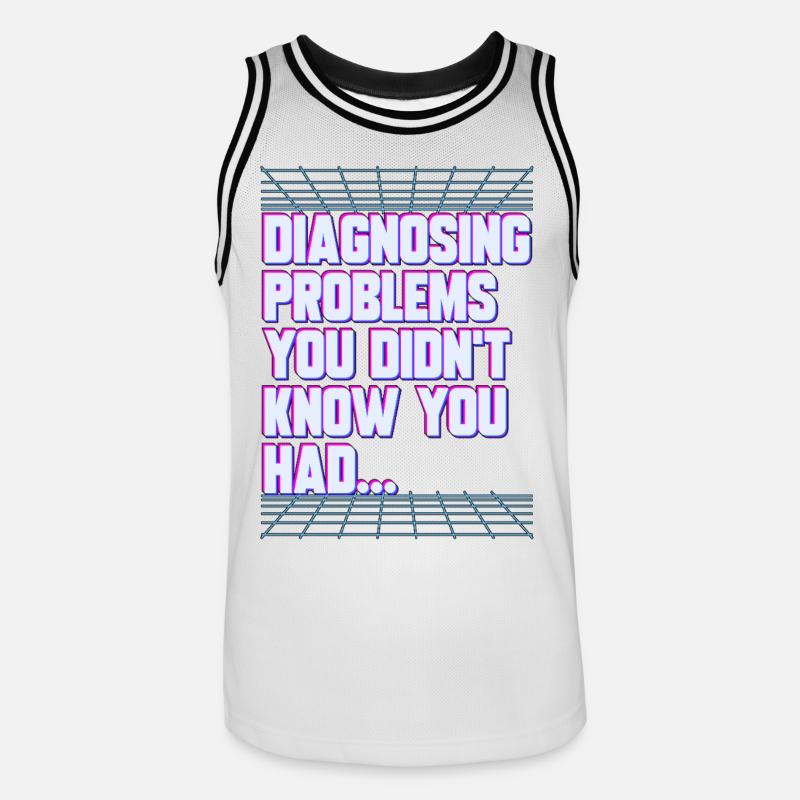 Nurse Practitioner Diagnosing Problems Nursing - Men's Basketball Jersey - white/black