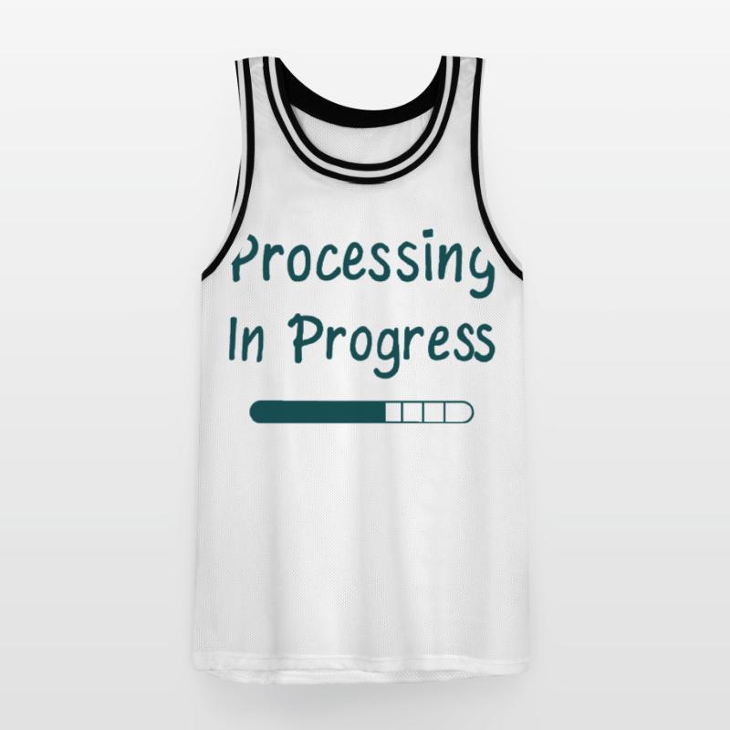 Processing In Progress Loading Bar Statement Men's Basketball Jersey