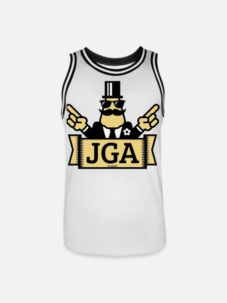 JGA Handzeichen (Junggesellenabschied / 3C) - Männer Basketball-Trikot - Weiß/Schwarz