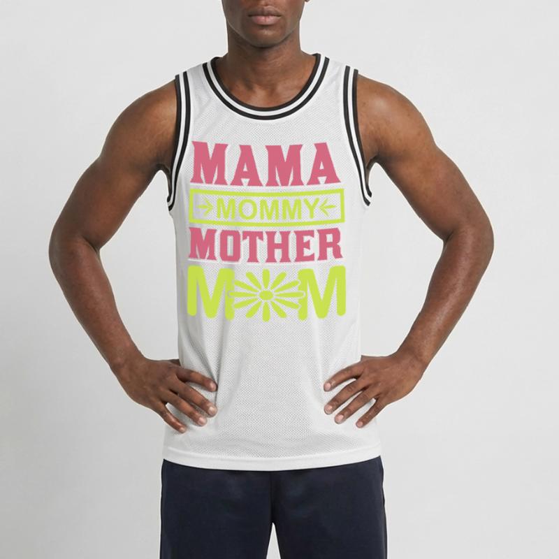 Mama Mama Mama Mama süßes Mutterschaftsgeschenk-Hemd Männer Basketball-Trikot