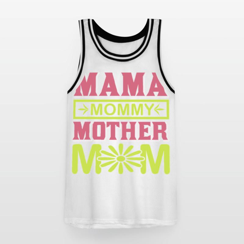 Mama Mama Mama Mama süßes Mutterschaftsgeschenk-Hemd Männer Basketball-Trikot