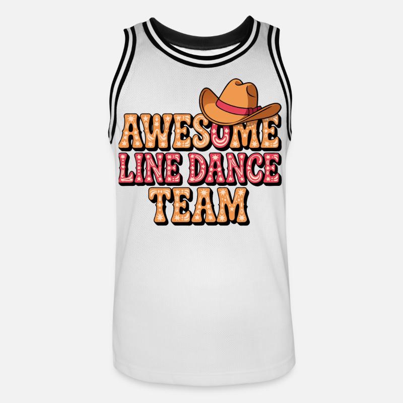 Awesome Line Dance Team - Männer Basketball-Trikot - Weiß/Schwarz