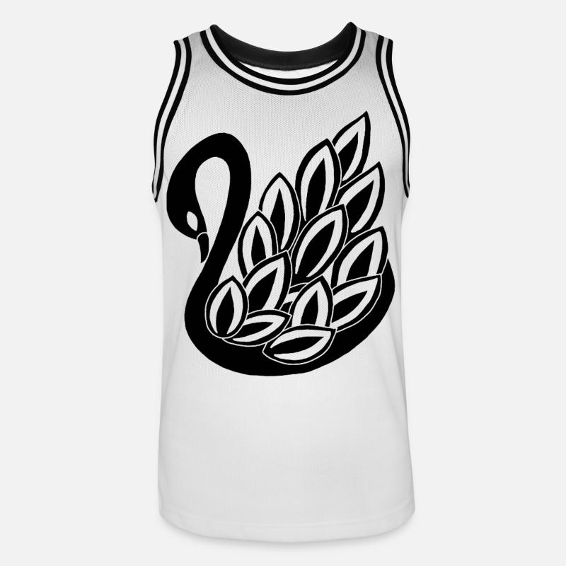 Il Cigno Nero - Maglia da basket per uomo - bianco/nero
