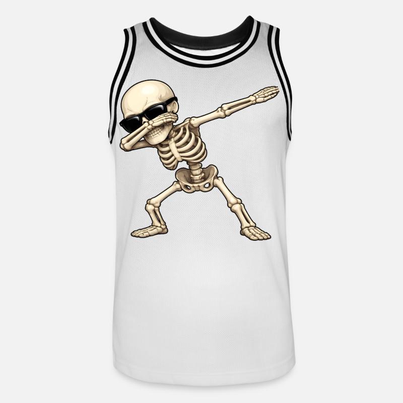 Scheletro per tamponare - Maglia da basket per uomo - bianco/nero