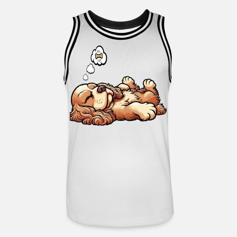 Cocker Spaniel Cockerhund Cocker Spaniel Besitzer - Männer Basketball-Trikot - Weiß/Schwarz
