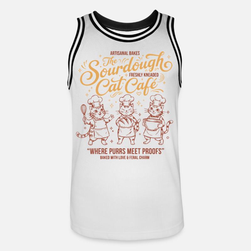 Sauerteigbrot Backbäcker Sauerteigstarter - Männer Basketball-Trikot - Weiß/Schwarz