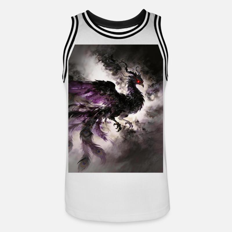 Le Crépuscule du Phénix Noir : Éclipse - Maillot de basket Homme - blanc/noir