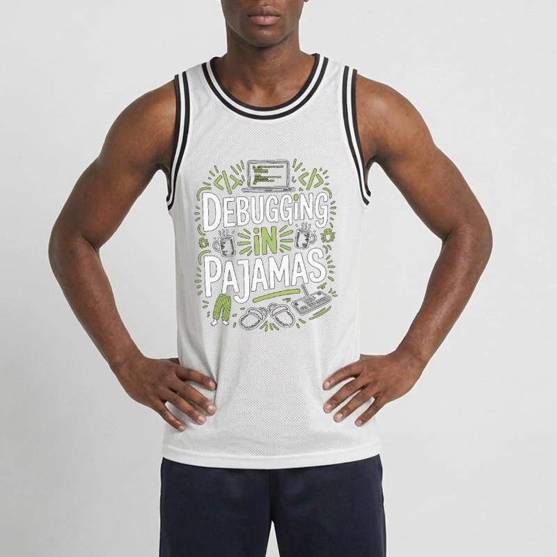 Remote Developer Debugging In Software Developer Männer Basketball-Trikot