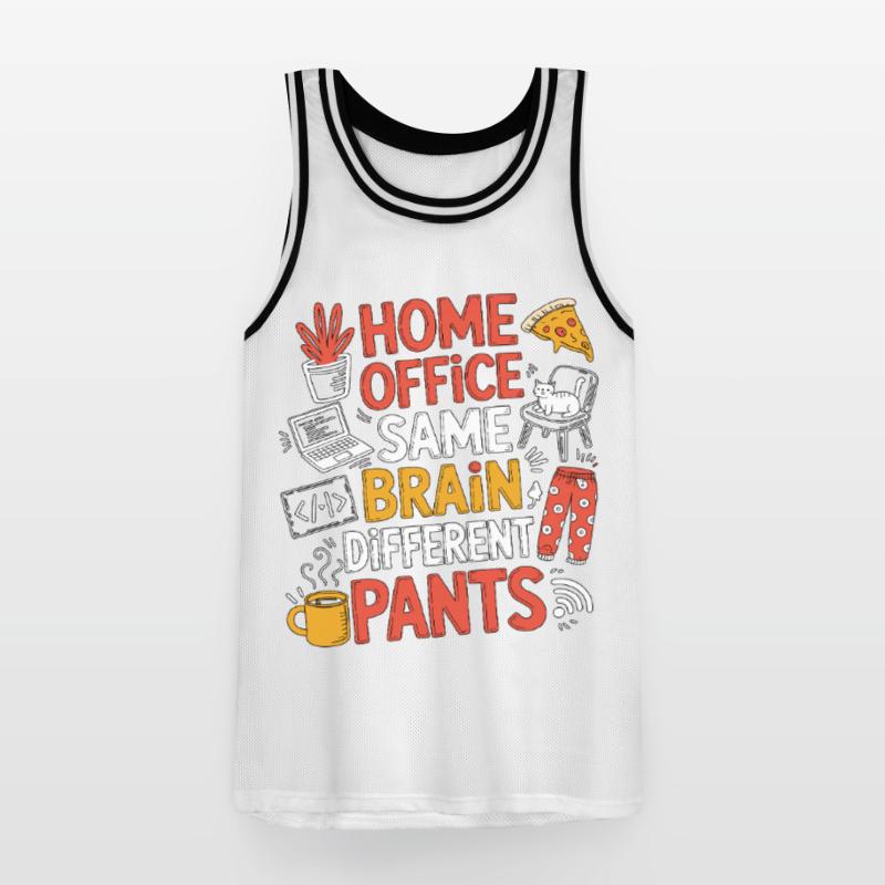 Remote Developer Home Office Same Web Developer Männer Basketball-Trikot