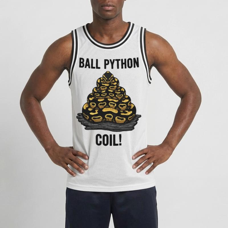Python Royal Ball Python Coil Reptile Pyramide Maillot de basket Homme