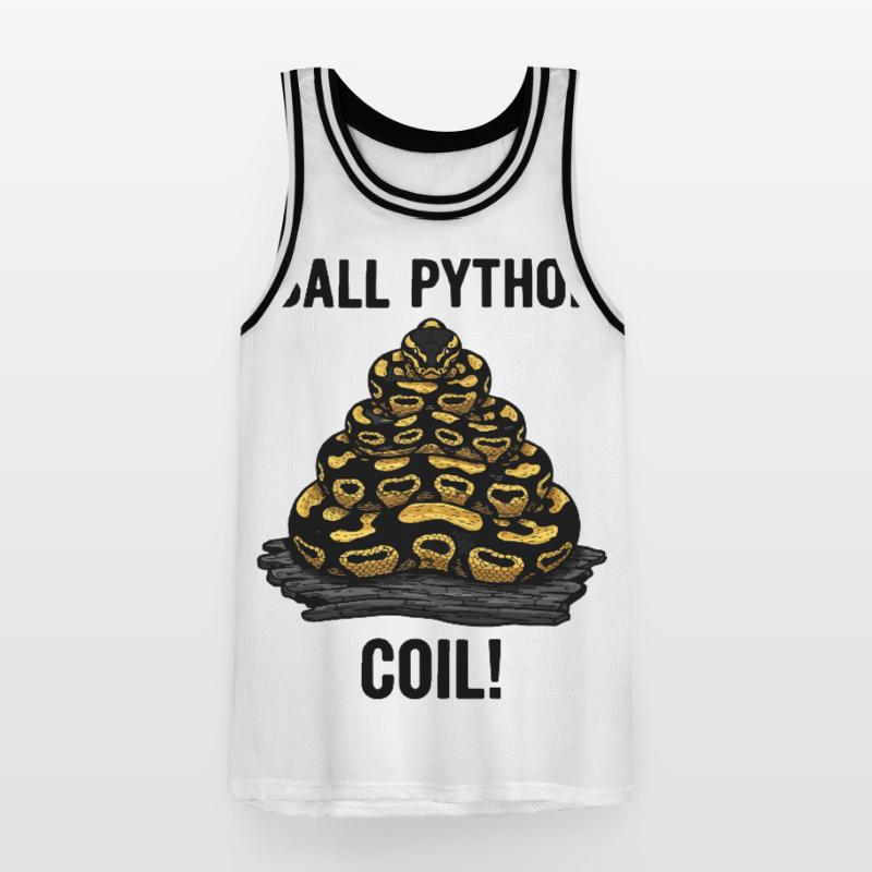 Python Royal Ball Python Coil Reptile Pyramide Maillot de basket Homme