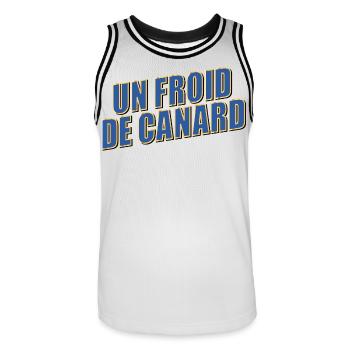 Hiver Froid Canard - Maillot de basket Homme - blanc/noir - Devant - AI Model Male 185 dark (185cm)