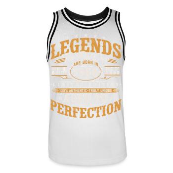 1966 Jahrgang Vintage Geburtstag Geschenk Retro - Männer Basketball-Trikot - Weiß/Schwarz - Vorne - AI Model Male 185 dark (185cm)