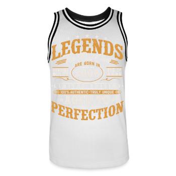 2006 Jahrgang Vintage Geburtstag Geschenk Retro - Männer Basketball-Trikot - Weiß/Schwarz - Vorne - AI Model Male 185 dark (185cm)