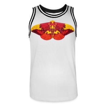 Imperial Moth Eacles imperialis - Maillot de basket Homme - blanc/noir - Devant - AI Model Male 185 dark (185cm)