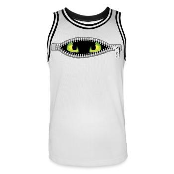 Monster inside me - Men's Basketball Jersey - white/black - Front - AI Model Male 185 dark (185cm)