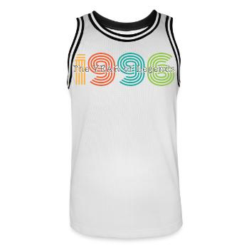 30e anniversaire du millésime 1996 - Maillot de basket Homme - blanc/noir - Devant - AI Model Male 185 dark (185cm)