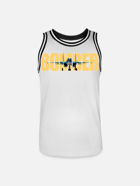 Bomber Su-34 - Men's Basketball Jersey - white/black