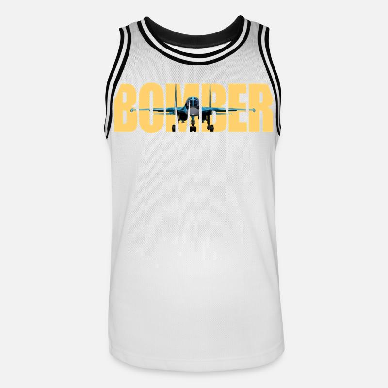 bombardier Su-34 - Maillot de basket Homme - blanc/noir