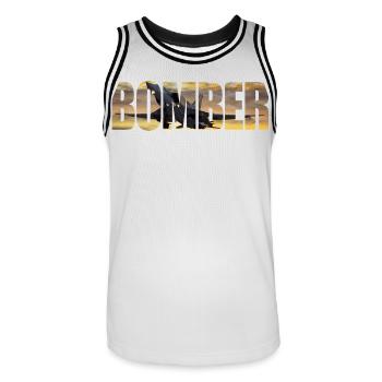 Bomber Tu-22 M3 - Männer Basketball-Trikot - Weiß/Schwarz - Vorne - AI Model Male 185 dark (185cm)