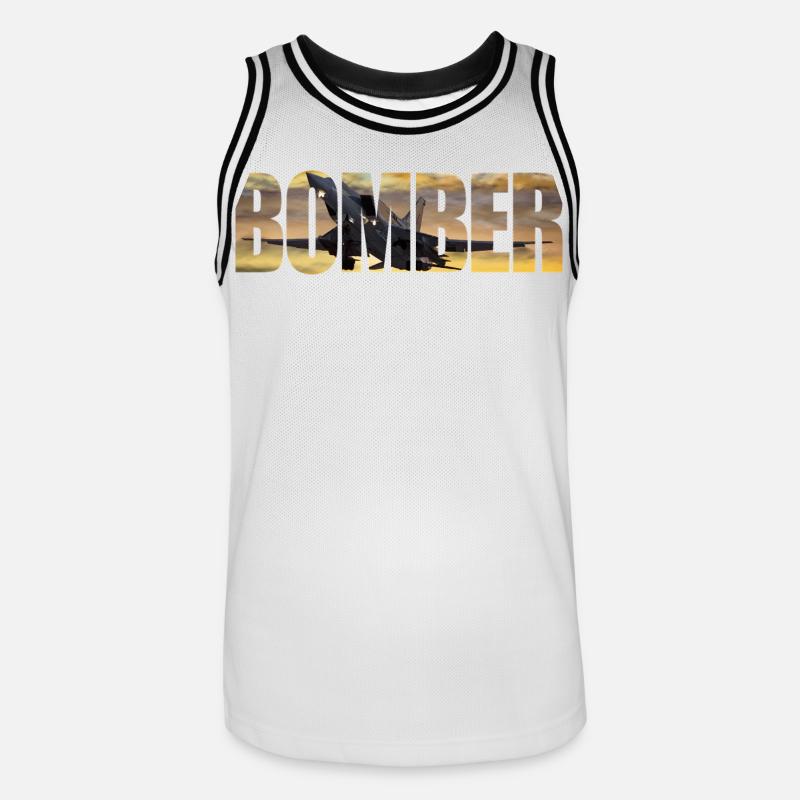 Bomber Tu-22 M3 - Männer Basketball-Trikot - Weiß/Schwarz