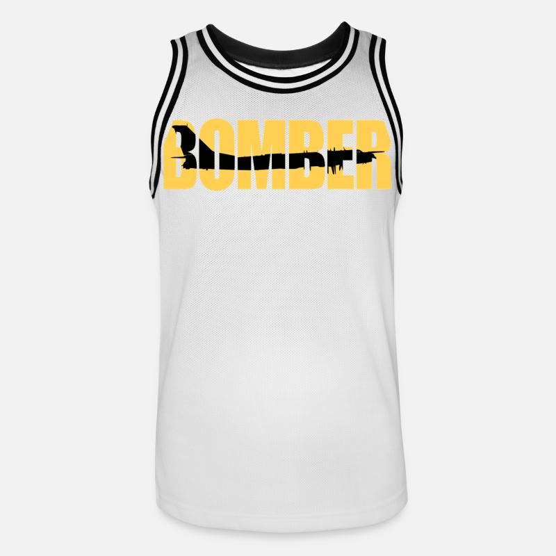 Bomber Tu-95 - Men's Basketball Jersey - white/black
