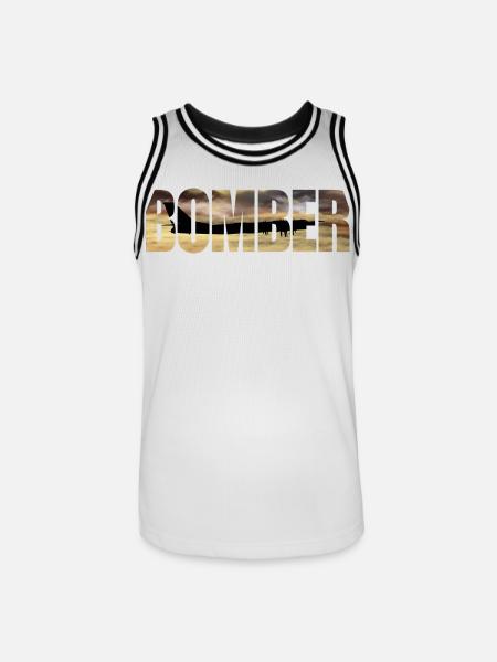 Bomber Tu-95 - Men's Basketball Jersey - white/black