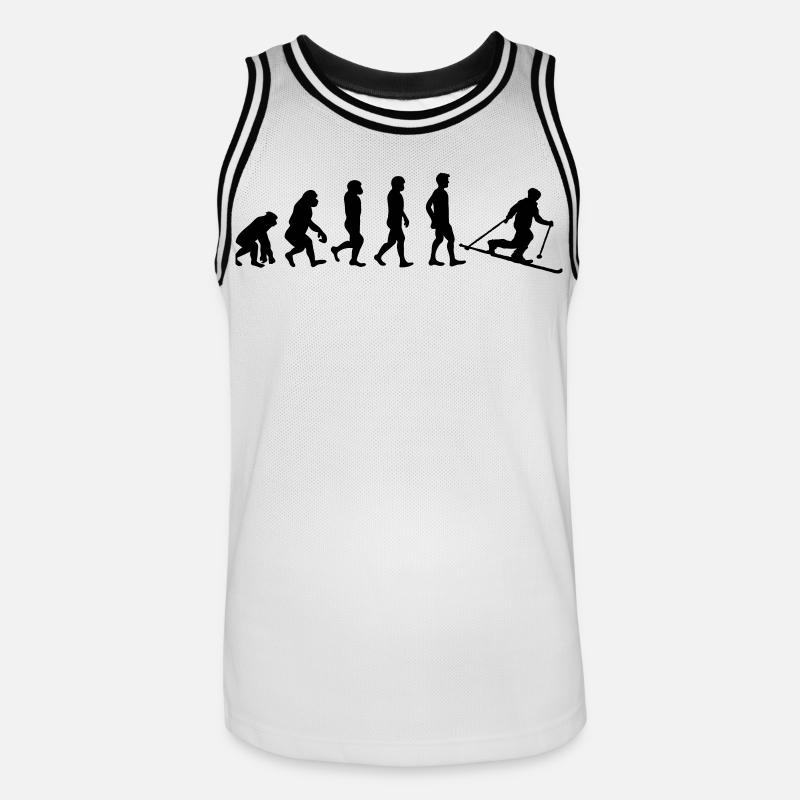 Evolution Telemark - Männer Basketball-Trikot - Weiß/Schwarz