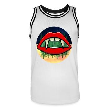 Carpathian Mountains Romania Caucasus Bloodsuckers Blood - Men's Basketball Jersey - white/black - Front - AI Model Male 185 dark (185cm)