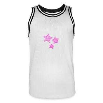 ALLES GUTE ZUM GEBURTSTAG. ALLES GUTE ZUM GEBURTSTAG. JAHRESTAG. - Männer Basketball-Trikot - Weiß/Schwarz - Vorne - AI Model Male 185 dark (185cm)