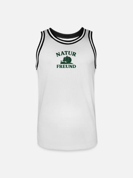 Naturfreund - Männer Basketball-Trikot - Weiß/Schwarz