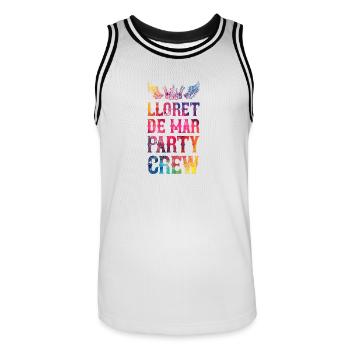 Lloret De Mar Party Crew Dire - Maillot de basket Homme - blanc/noir - Devant - AI Model Male 185 dark (185cm)