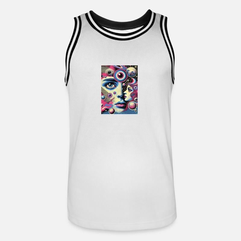 Cosmic Vision - View into infinity - Men's Basketball Jersey - white/black