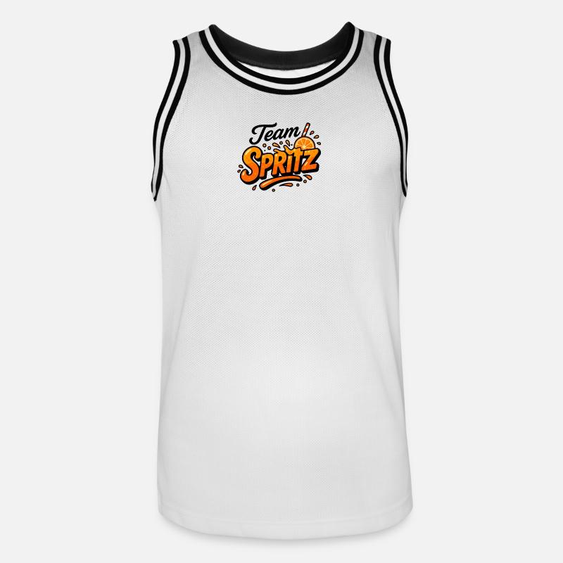 Team Spritz - Maglia da basket per uomo - bianco/nero