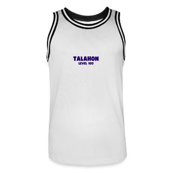 TALAHON Niveau 100, une véritable épreuve Talahon - Maillot de basket Homme - blanc/noir - Devant - AI Model Male 185 dark (185cm)