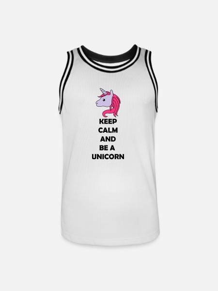 be_a_unicorn_02 - Männer Basketball-Trikot - Weiß/Schwarz