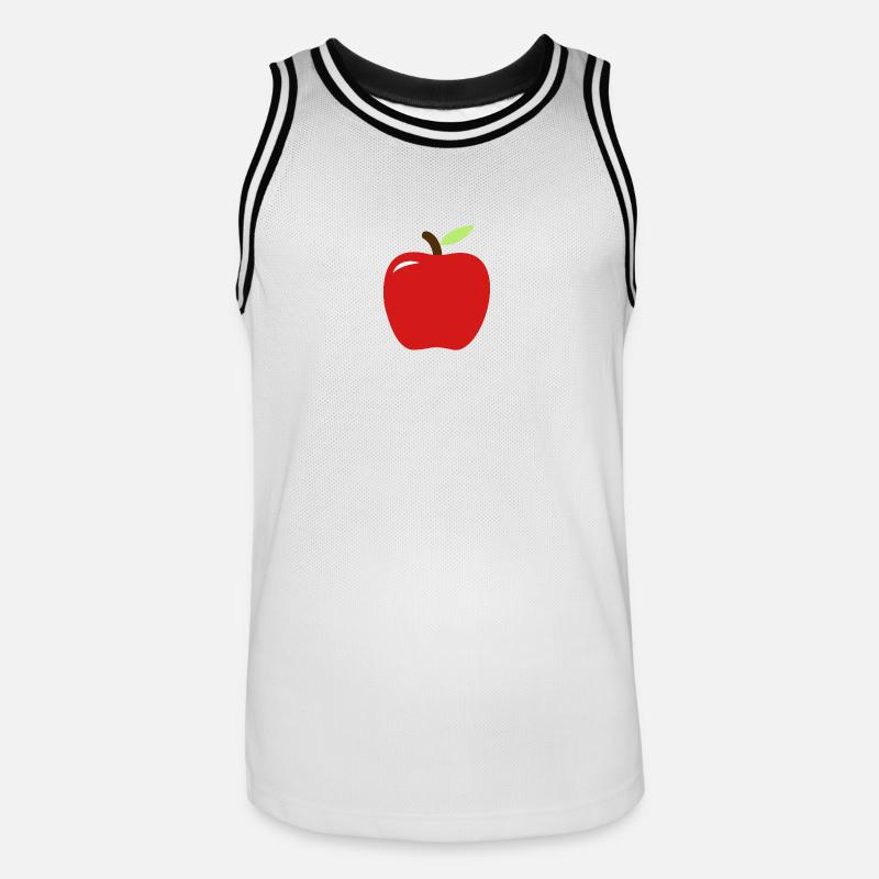 mela - Maglia da basket per uomo - bianco/nero