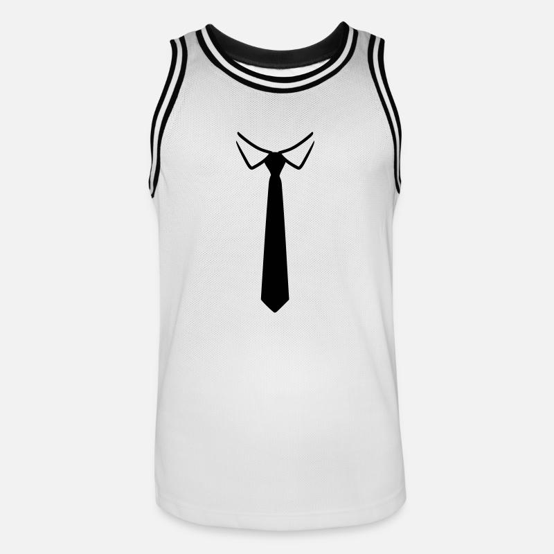 Cravatta - Maglia da basket per uomo - bianco/nero