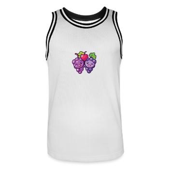 Grapes Couple Love Heart Funny - Men's Basketball Jersey - white/black - Front - AI Model Male 185 dark (185cm)