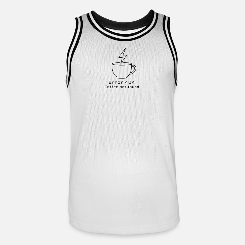 Error 404: Coffee not found - Männer Basketball-Trikot - Weiß/Schwarz