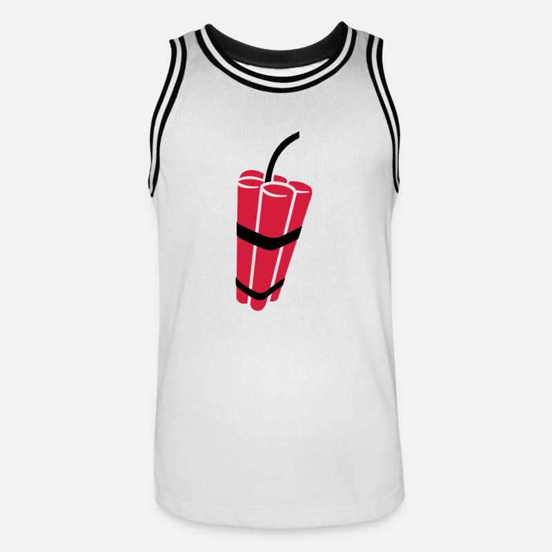 Dynamit - Männer Basketball-Trikot - Weiß/Schwarz