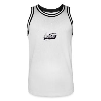 UNAVAILABLE - Männer Basketball-Trikot - Weiß/Schwarz - Vorne - AI Model Male 185 dark (185cm)