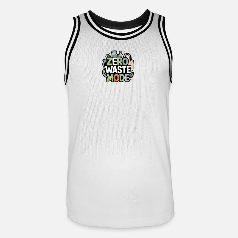Mode zéro déchet - Maillot de basket Homme - blanc/noir