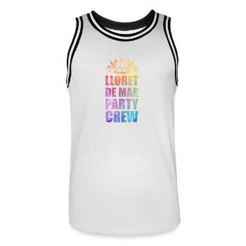 Lloret De Mar Party Crew Dire - Maillot de basket Homme - blanc/noir - Devant - AI Model Male 185 dark (185cm)