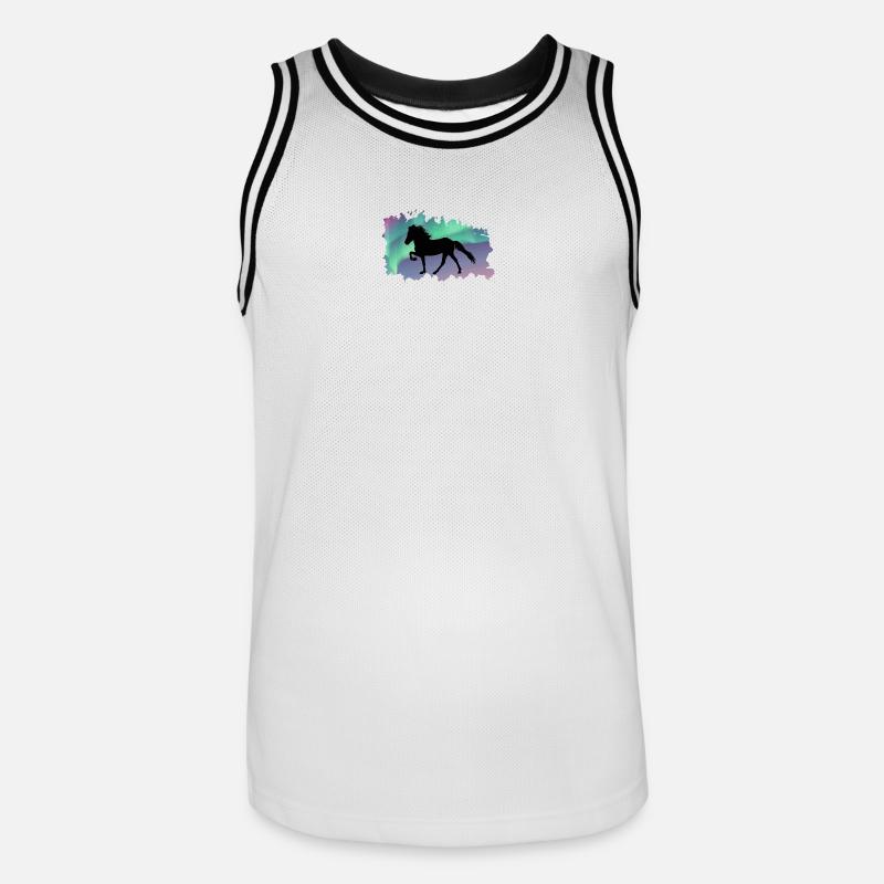 Firefly_Ich_moechte_ein_Vektor_mit_einem_toelte - Männer Basketball-Trikot - Weiß/Schwarz