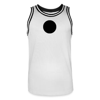 Blau-grüner Globus - Männer Basketball-Trikot - Weiß/Schwarz - Vorne - AI Model Male 185 dark (185cm)