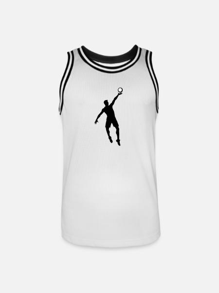 Volleyball Player Icon - Men's Basketball Jersey - white/black