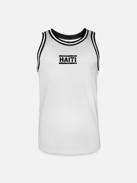 Haïti - Maillot de basket Homme - blanc/noir