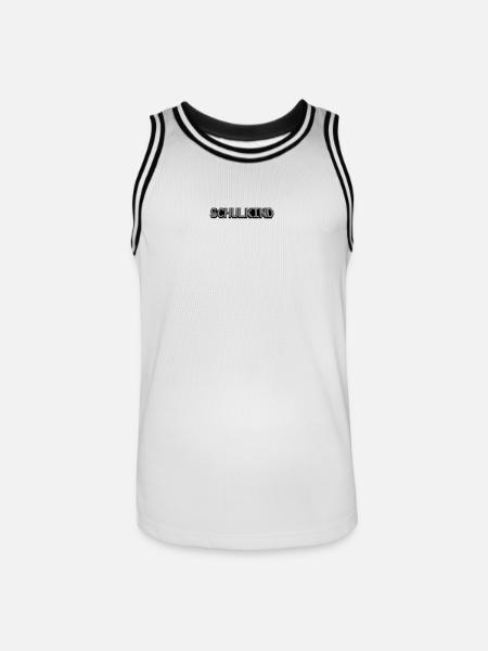 Schoolchild Pixel - Men's Basketball Jersey - white/black
