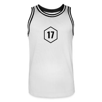 Charente Maritime 17 - Noir - Maillot de basket Homme - blanc/noir - Devant - AI Model Male 185 dark (185cm)